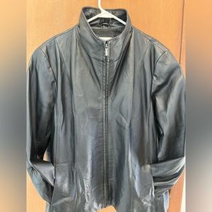 Womens Black Leather Jacket 2x east5th brand